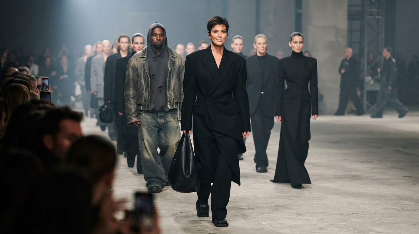 à la fashion week, pourquoi demna choisit-il des célébrités pour défiler chez balenciaga ? décryptage d’une stratégie qui brouille les frontières entre mode et spectacle.