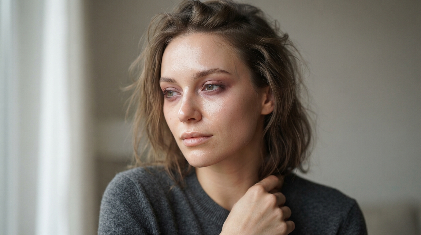 découvrez le maquillage « tired girl » : cernes, teint pâle et regard fatigué deviennent une signature esthétique assumée et tendance.